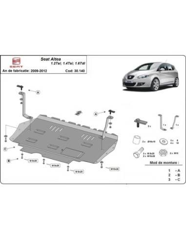 Cubre carter metalico Seat Altea...