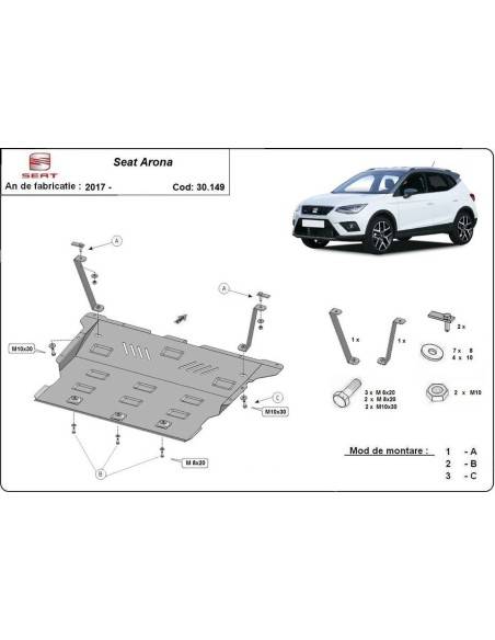 Cubre carter metalico Seat Arona "30.149" (Desde 2017 hasta 2022)