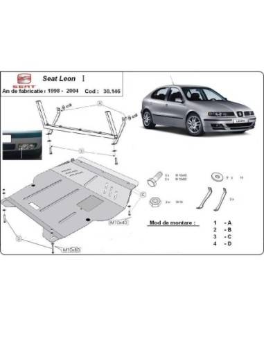 Cubre carter metalico Seat Leon...