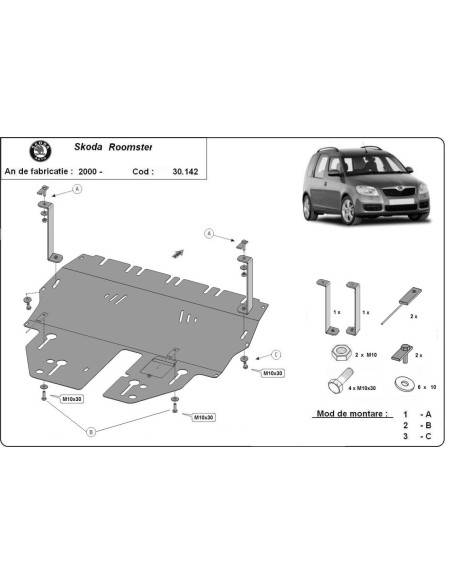 Cubre carter metalico Skoda Roomster "30.142" (Desde 2006 hasta 2015)