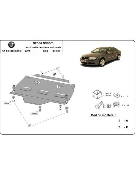 Protección del caja de cambios Skoda Superb "00.005" (Desde 2001 hasta 2008)