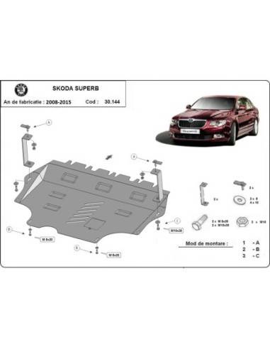 Cubre carter metalico Skoda Superb...