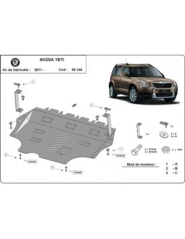 Cubre carter metalico Skoda Yeti...
