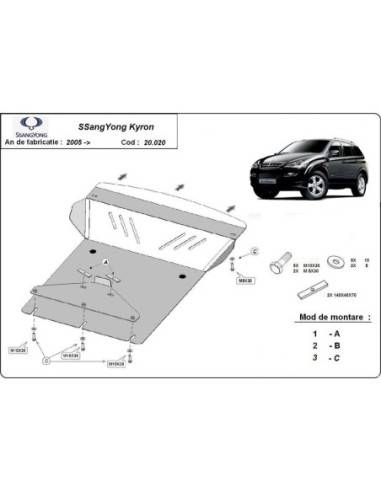 Cubre cárter metálico Ssangyong Kyron...