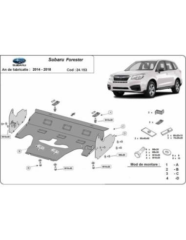 Cubre carter metalico Subaru Forester...