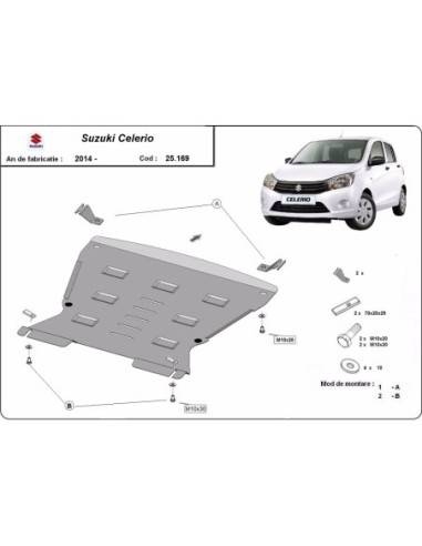 Cubre carter metalico Suzuki Celerio "25.169" (Desde 2014 hasta 2022)