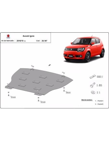 Cubre carter metalico Suzuki Ignis "25.167" (Desde 2016 hasta 2022)