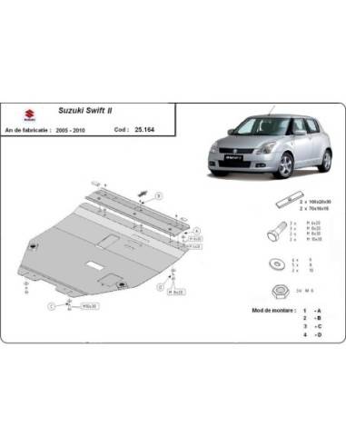 Cubre carter metalico Suzuki Swift 2...