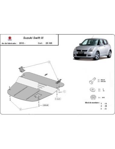 Cubre carter metalico Suzuki Swift 3...