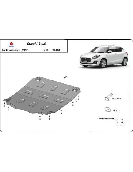 Cubre carter metalico Suzuki Swift "25.168" (Desde 2017 hasta 2022)