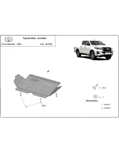Cubre carter metalico Toyota Hilux Invincible "26.1792" (Desde 2021 hasta 2022)