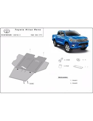 Protección del caja de cambios Toyota Hilux Revo "00.171" (Desde 2016 hasta 2022)