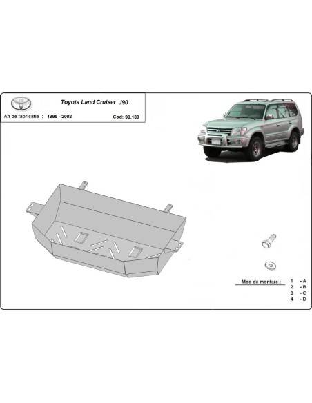 Protección del depósito de combustible Toyota Land Cruiser J90 "99.183" (Desde 1995 hasta 2002)