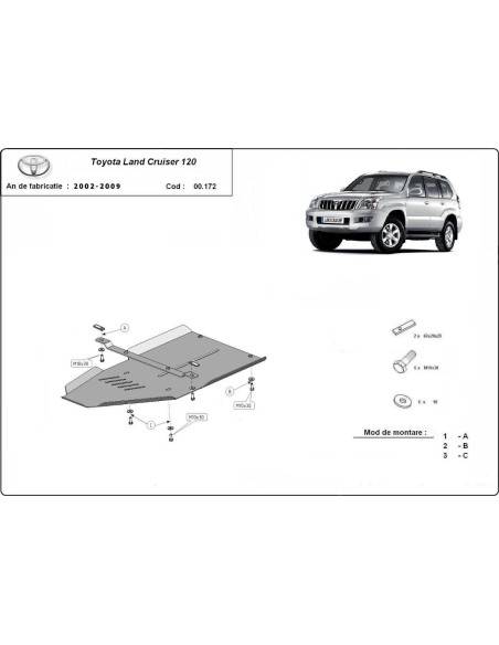 Protección del caja de cambios Toyota Land Cruiser J120 "00.172" (Desde 2002 hasta 2009)