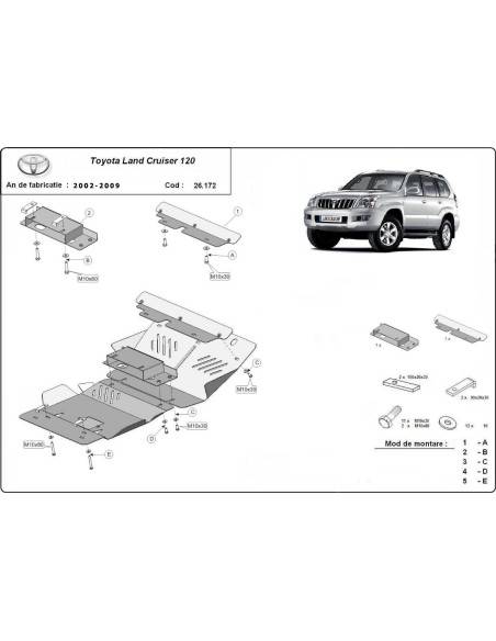 Cubre carter metalico Toyota Land Cruiser J120 "26.172" (Desde 2002 hasta 2009)