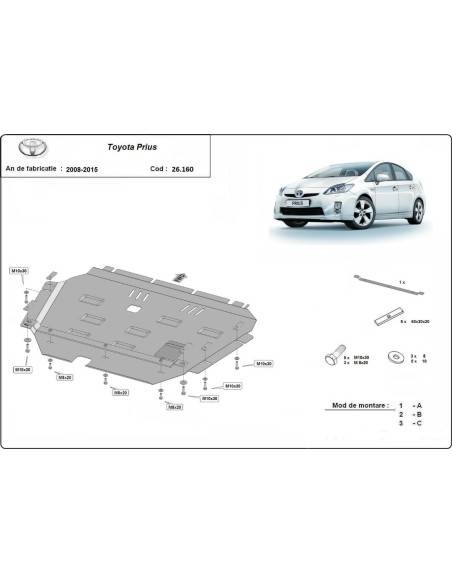 Cubre carter metalico Toyota Prius "26.160" (Desde 2008 hasta 2015)