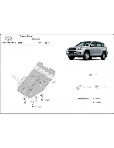 Protección del diferencial Toyota RAV 4 "00.174" (Desde 2006 hasta 2013)