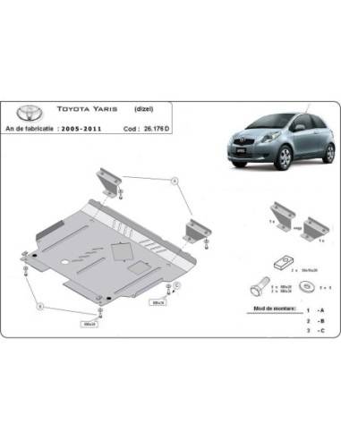 Cubre carter metalico Toyota Yaris -...