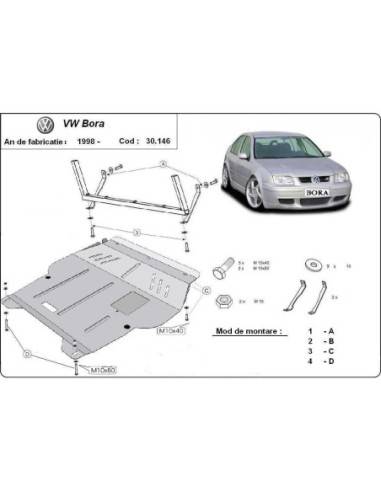 Cubre carter metalico VW Bora...