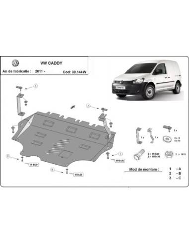 Cubre carter metalico VW Caddy - con WEBASTO "30.144W" (Desde 2011 hasta 2020)
