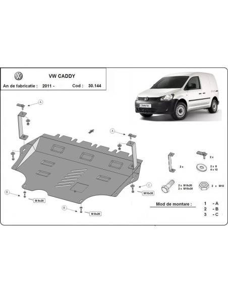 Cubre carter metalico VW Caddy "30.144" (Desde 2011 hasta 2020)