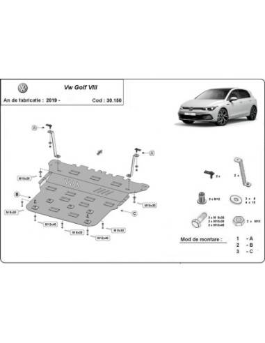Cubre carter metalico VW Golf 8...