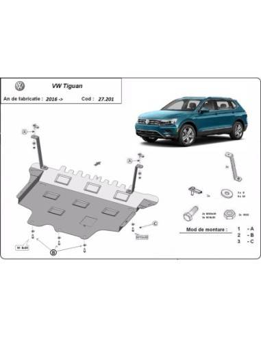 Cubre carter metalico Vw Tiguan...