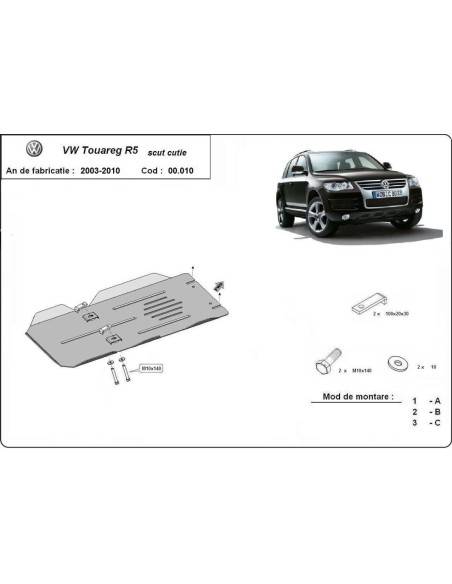 Protección del caja de cambios automat Volkswagen Touareg 7L "00.010" (Desde 2003 hasta 2010)