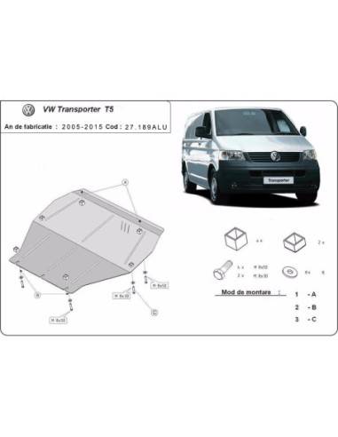 Cubre carter aluminio Volkswagen...