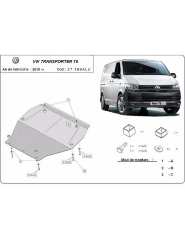 Cubre carter aluminio Volkswagen...