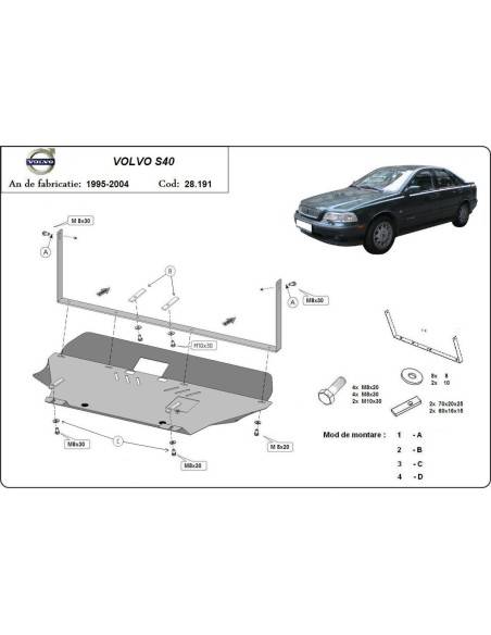 Cubre carter metalico Volvo S40 "28.191" (Desde 1995 hasta 2004)
