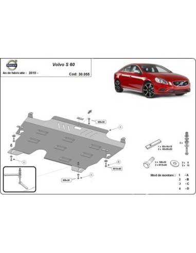 Cubre carter metalico Volvo S60...