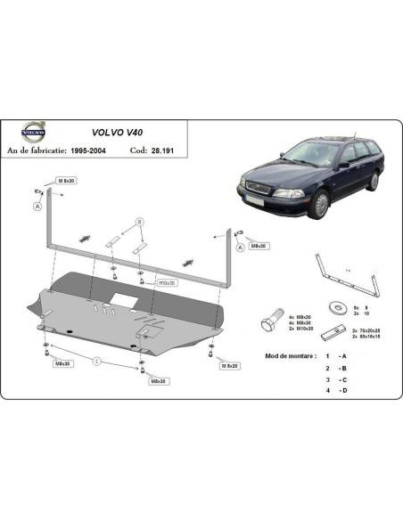 Cubre carter metalico Volvo V40 "28.191" (Desde 1995 hasta 2004)