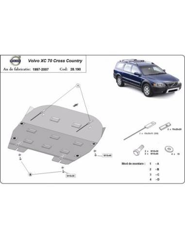 Cubre carter metalico Volvo XC70...