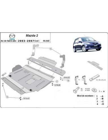 Cubre carter metalico Mazda 2...