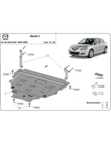 Cubre carter metalico Mazda 3...