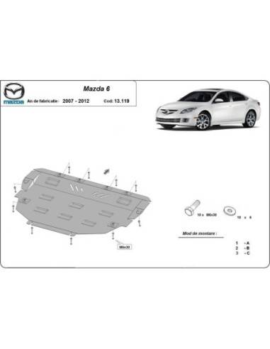 Cubre carter metalico Mazda 6 "13.119" (Desde 2007 hasta 2012)