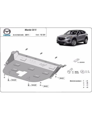 Cubre carter metalico Mazda CX5 "13.121" (Desde 2011 hasta 2022)
