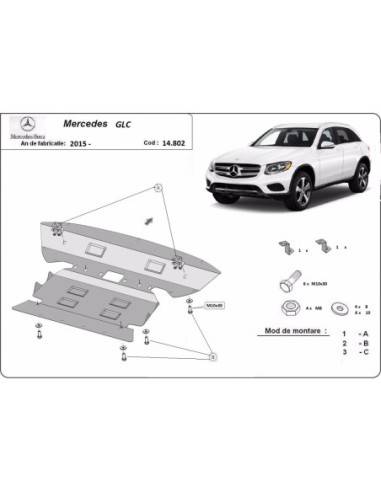 Cubre carter metalico Mercedes GLC...
