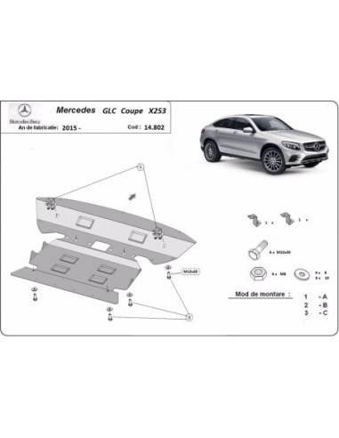 Cubre carter metalico Mercedes GLC...