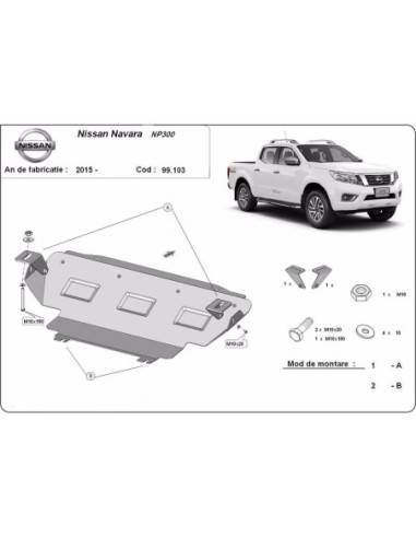 Protección del radiador Nissan Navara...