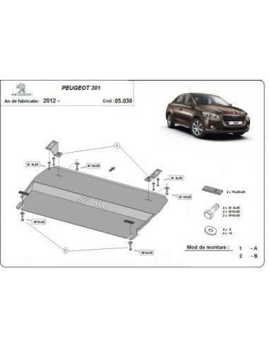 Cubre carter metalico Peugeot 301 "05.030" (Desde 2012 hasta 2022)