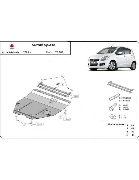 Cubre carter metalico Suzuki Splash an "25.162" (Desde 2009 hasta 2016)