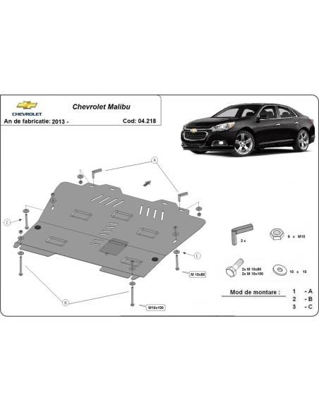 Cubre carter metalico Chevrolet Malibu "04.218" (Desde 2013 hasta 2015)