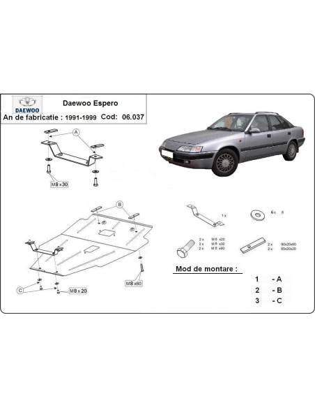 Cubre carter metalico Daewoo Espero "06.037" (Desde 1991 hasta 1999)