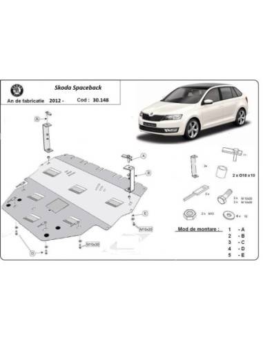 Cubre carter metalico Skoda Spaceback...