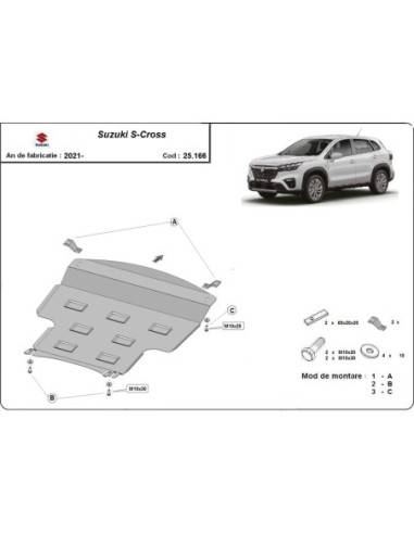 Cubre carter metalico Suzuki S-Cross...