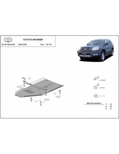 Protección del caja de cambios Toyota 4Runner "00.172" (Desde 2002 hasta 2009)