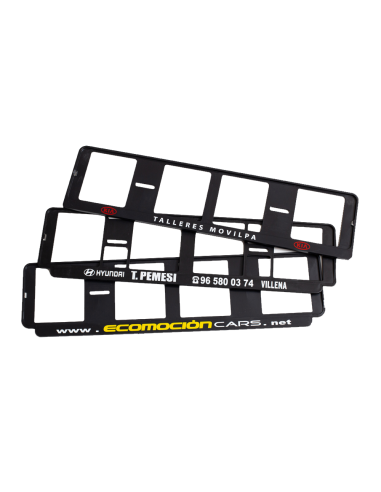 Portamatriculas plastico negro pestaña