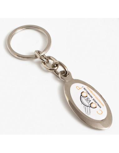 Llavero METAL RESINA OVALADO
